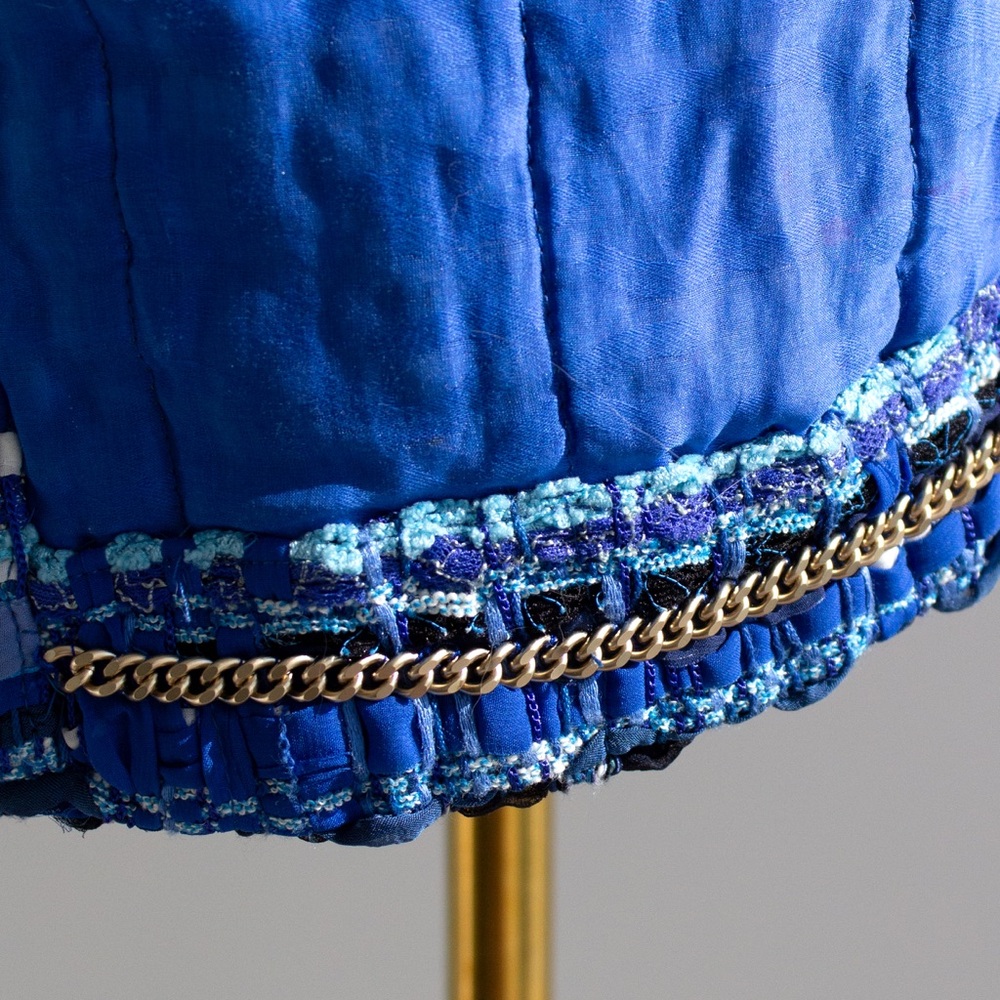 Chanel Cruise 2018 Greece Blue Gold Owl Lesage Fantasy Tweed 18C Jacket - Picture 13 of 16